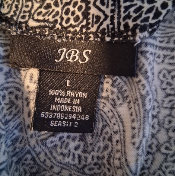 JBS 100% Rayon Boho Button Front Maxi Dress With Cutout Back - Picture 14 of 15